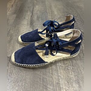 Boden Suede Lace-Up Espadrilles